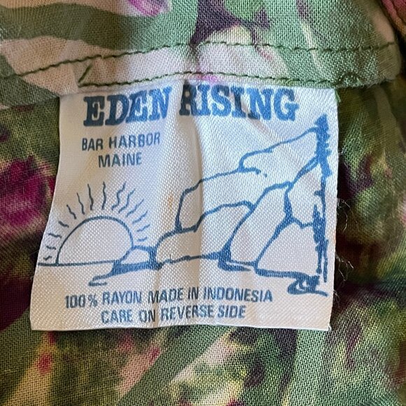 Gorgeous Vintage Batik Rayon Sleeveless A-line Maxi Dress (L) - Picture 12 of 13